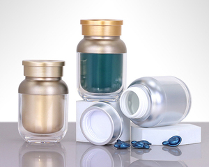 Botella redonda de doble revestimiento interior de 120ml, Material PS para dibujar dulces, tabletas, esporas, Cordyceps, pastillas en polvo para el cuidado de la salud - Product Image 5