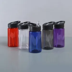 750ml 25oz Single Wall Plastic Tritan Garrafa De Água Com Flip Straw Spout Top Clear Color Biking Ciclismo garrafa