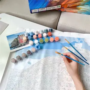 Atacado diy pintura por números kit personalizado para crianças arte