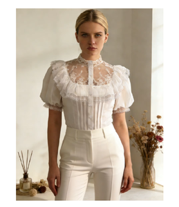 Chemisiers en dentelle et maille haut de gamme, durables et très abordables, nouveau style 2026, personnalisés pour femmes - Product Image 3