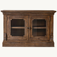 Buffet moderne en chêne pour salle à manger et salon, 4 portes, 4 tiroirs