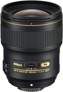 Objectif d'appareil photo à zoom fixe AF-S NIKKOR 28 mm F/1.4E ED Mise au point manuelle Taille du filtre 58 mm Construction en aluminium Noir - Product Image 2