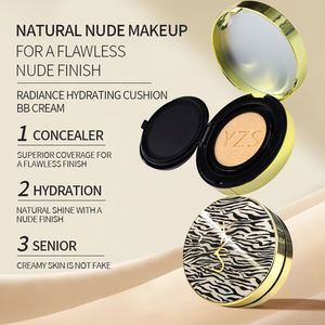 3 color Luminous Zebra Air Cushion <span class=keywords><strong>BB</strong></span> and CC Cream Brightening Ivory Nature Moisturize Foundation Set Makeup with Powder Puff - Product Image 3