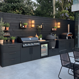 Cuisine extérieure sur mesure en acier inoxydable 304 avec évier, armoires de jardin antirouille pour barbecue, meubles de patio extérieur avec <span class=keywords><strong>four</strong></span> à pizza - Product Image 1