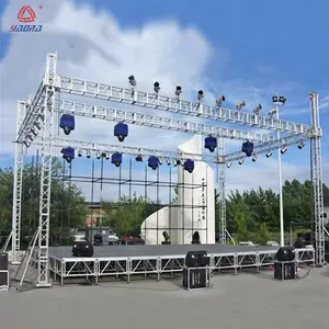 Scena di musica per teatro di concerto illuminazione dj truss struttura del palcoscenico in alluminio mobile dj illuminazione truss DISPLAY a traliccio