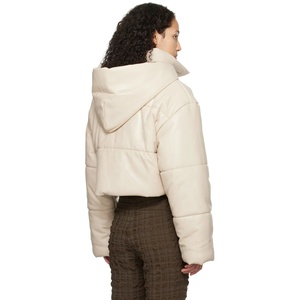 Veste matelassée en cuir pour <span class=keywords><strong>femme</strong></span> de haute qualité Fabricants de vêtements Manteau d'hiver avec logo personnalisé Veste en duvet pour femmes - Product Image 3
