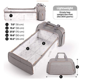 Grand <span class=keywords><strong>sac</strong></span> <span class=keywords><strong>à</strong></span> <span class=keywords><strong>langer</strong></span> Convertible 4-<span class=keywords><strong>en</strong></span>-1 pour bébé, <span class=keywords><strong>lit</strong></span> de bébé polyvalent avec <span class=keywords><strong>couffin</strong></span> <span class=keywords><strong>à</strong></span> <span class=keywords><strong>langer</strong></span> - Product Image 4