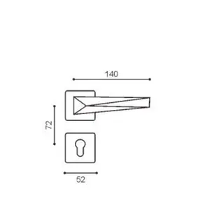 Furniture Cabinet Fitting Interior Straight Bar Mortise Lock Door Handles Main Door Handle Luxury Wooden Door Handle