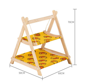 <span class=keywords><strong>Hamaca</strong></span> Columpio de Doble Capa para Gatos, <span class=keywords><strong>Cama</strong></span> para Mascotas que Combina Juego y Descanso, Linda <span class=keywords><strong>Cama</strong></span> Cuna para Gatos - Product Image 6