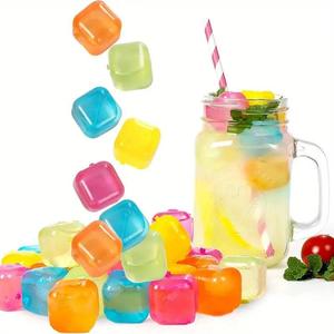Cubitos de Hielo Reutilizables Cuadrados de Plástico Sin BPA, Enfriadores de Bebidas Coloridos de Grado Alimenticio para Whisky y Cócteles, Sin Dilución, Regalo para Fiestas y Bares - Product Image 3