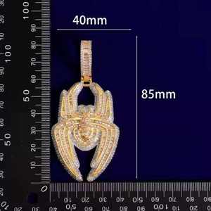 Colgante de Araña de Lujo con Diamantes Moissanite, Estilo Hip Hop, VVS, Colgante de Diamantes Redondos y Baguette, Joyería de Diseño Audaz - Product Image 6