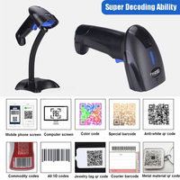 Escáner de Código de Barras 1D 2D con Cable USB, Manos Libres, Garantía de Dos Años, CE, FCC, ROHS, Lectura Automática de Códigos QR
