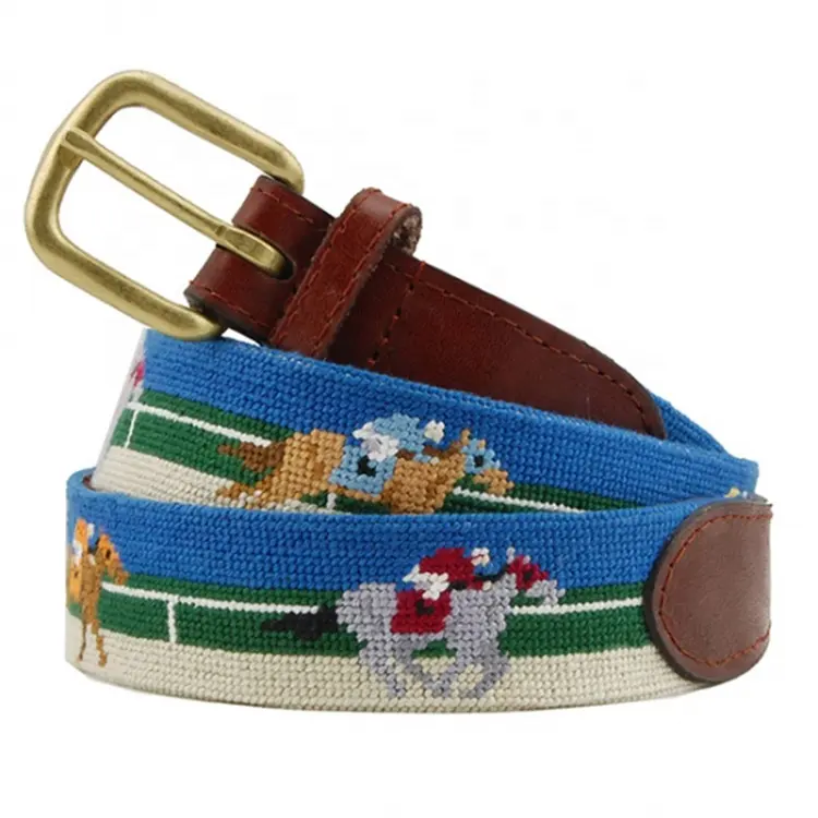 Équitation ceinture en cuir véritable bleu marine