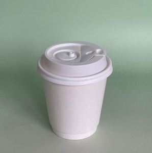 Fully Biodegradable <b>PLA</b> Lined Double Wall Paper Cup for Hot Coffee Milk Tea Disposable Insulated Ripple Cup for Shopping Garbage - Product Image 3