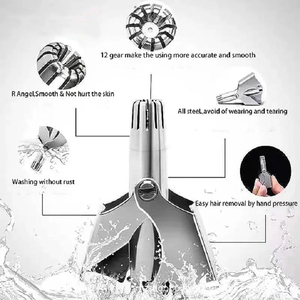 Wholesale <b>Men</b> Nose <b>Hair</b> Cleaning <b>Brush</b> Stainless Steel Manual Trimmer <b>for</b> Shaver Washable Portable Ear - Product Image 3