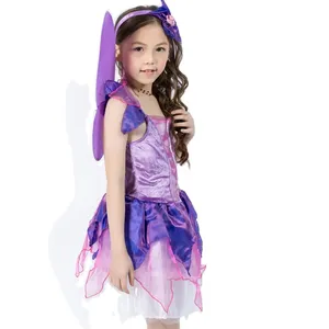 紫色蝴蝶童话连衣裙女孩万圣节服装万圣节