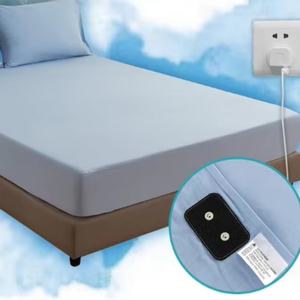 Drap de lit en coton biologique King Size à prix d'usine, doux et sain, pour une mise à la terre optimale et un sommeil naturel à la maison - Product Image 1