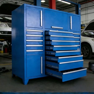 Nouvelle armoire <span class=keywords><strong>de</strong></span> rangement d'outils en acier robuste, 18 tiroirs, étanche, fermeture douce, établi <span class=keywords><strong>de</strong></span> garage moderne, équipement OEM, mobilier - Product Image 2