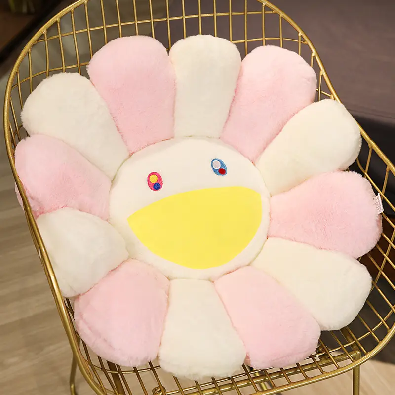 AL Nuevo diseño 10 estilo Takashi Murakami colorido girasol almohada cara sonriente almohada Oficina sofá almohada de felpa