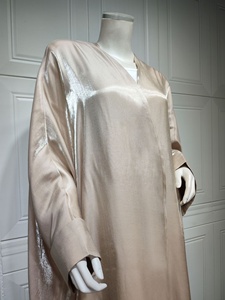 Abaya en satin musulmane à manches chauve-souris, <span class=keywords><strong>cardigan</strong></span>, vêtements, robe arabe, abaya musulmane, robes pour femmes - Product Image 4