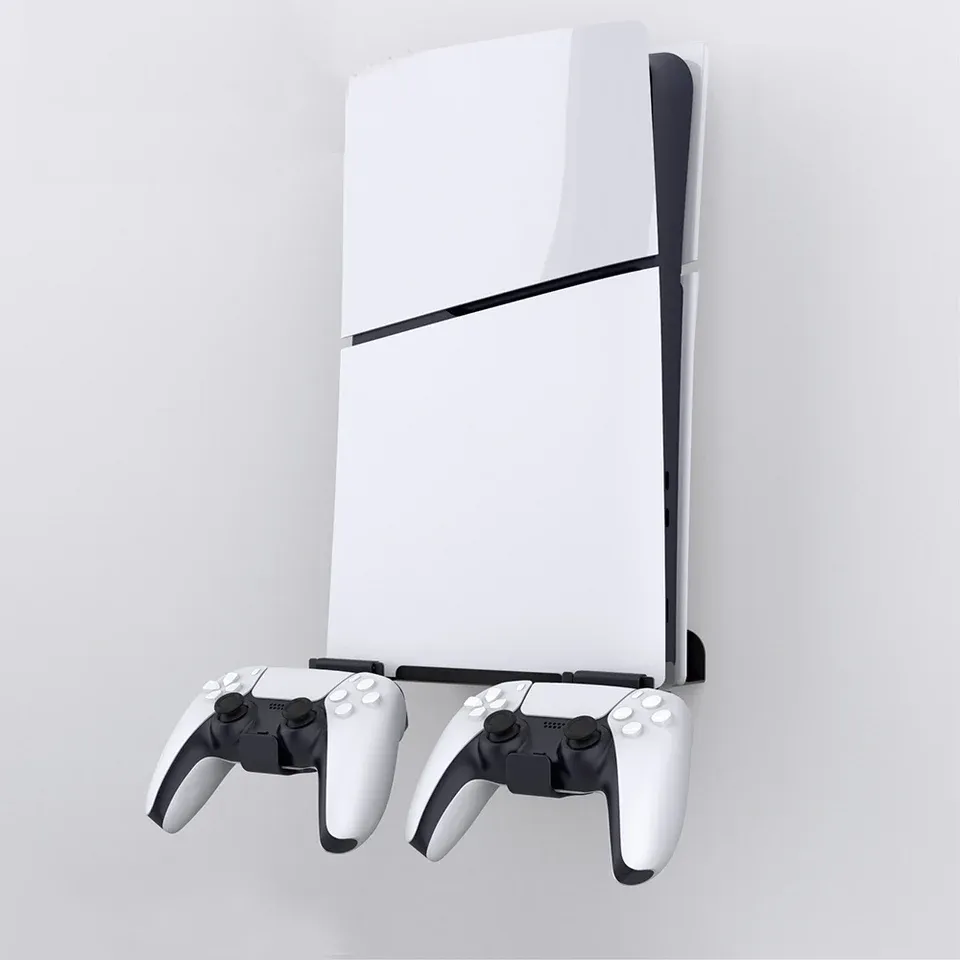 For <strong>PS5</strong> Slim <strong>Game</strong> Holder <strong>Game</strong> Controller Wall Mount Rack Hanging Bracket Cooling Stand Station Gamepad Handle <strong>Storage</strong> Support