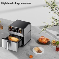 Smart Air Fryer 8L dengan Menu layar sentuh warna AI, penggorengan udara Digital rumah tangga yang merupakan peralatan dapur multifungsi