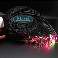 DMX512 LED générateurs de lumière à fibre optique blanc chaud changement de couleur moteur de lumière à fibre optique pour la décoration de plafond de piscine