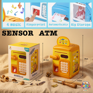 Tirelire électronique en plastique de style distributeur automatique avec mot de passe et paiement par empreinte digitale, batterie rechargeable - Jouet éducatif pour enfants - Product Image 5