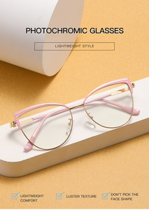 Nuevas <span class=keywords><strong>Gafas</strong></span> de Sol Retro Europeas Americanas Fotocromáticas <span class=keywords><strong>con</strong></span> Lentes Azules, Montura Cuadrada de Diamantes de Moda, Espejo de Primavera, TR90 a <span class=keywords><strong>Rayas</strong></span> - Product Image 3