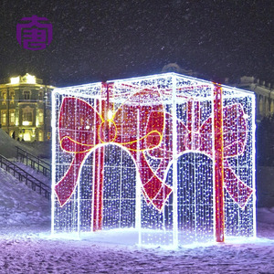 Outdoor Christmas Gift <b>Box</b> Decorative <b>Lights</b> Large LED Motif Display for Shopping Mall Streets Parks Commercial Events and Holid - Product Image 2