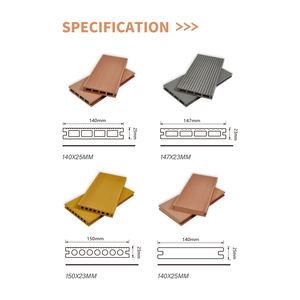 Planches de terrasse extérieures Conception d'écart caché Easy Click on Wood Plastic Composite Flooring Wpc Decking - Product Image 5