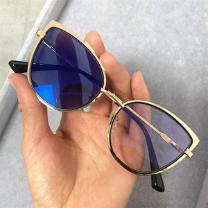 أزياء السيدات أزياء كاتييه بصري مفصل الربيع معدن أسود الذهب lunetes antireflet bleu فوتوكرومية إطار نظارات أشعة ضوئية - Product Image 5