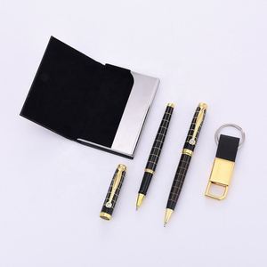 Coffret Cadeau d'Entreprise Haut de Gamme avec Porte-clés, Porte-cartes et Stylo Métallique de Signature, Coffret Cadeau en Cuir pour Salon Professionnel - Product Image 3