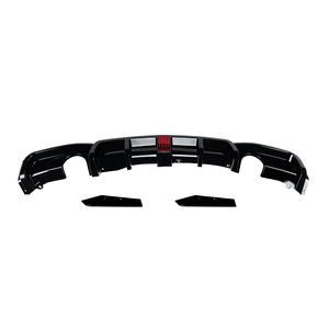 Amp-Z Rear Lip Spoiler Kit For Bmw 3 Series F30 M Performance Style Piano Black Matte Finish With <b>Lights</b> And <b>Corner</b> Spoilers - Product Image 5