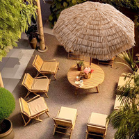 Parasols de plage de couleur naturelle en gros, portables, anti-UV, parasols de patio, palmier hawaïen, paille, pare-soleil, inclinaison réglable