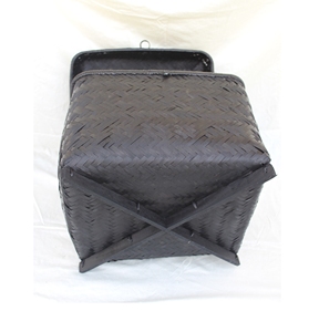 Ensemble de boîtes de rangement en bambou tissé multi-tailles avec couvercle, paniers durables pour l'organisation de la maison, pour les articles ménagers - Product Image 5