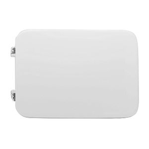 Asiento de Inodoro Alargado de 50.5 cm de Largo y 37.5 cm de Ancho, Plástico Blanco, Diseño Minimalista, para Baño - Product Image 1