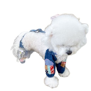 Denim Dustproof Pants For Dogs And <b>Cats</b> All Seasons Leisure Wear Patchwork Design Pet <b>Clothes</b> - Product Image 4