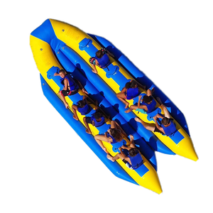 Bateau banane gonflable double <span class=keywords><strong>tube</strong></span> de qualité supérieure, personnalisé en usine, pour 12 personnes (10-12-14 sièges), jeu aquatique gonflable à tirer - Product Image 1