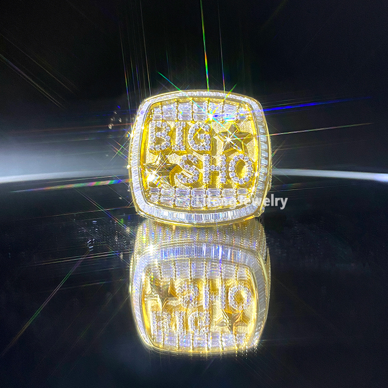 Men's Custom Championship Gold-Plated 925 Sterling Silver