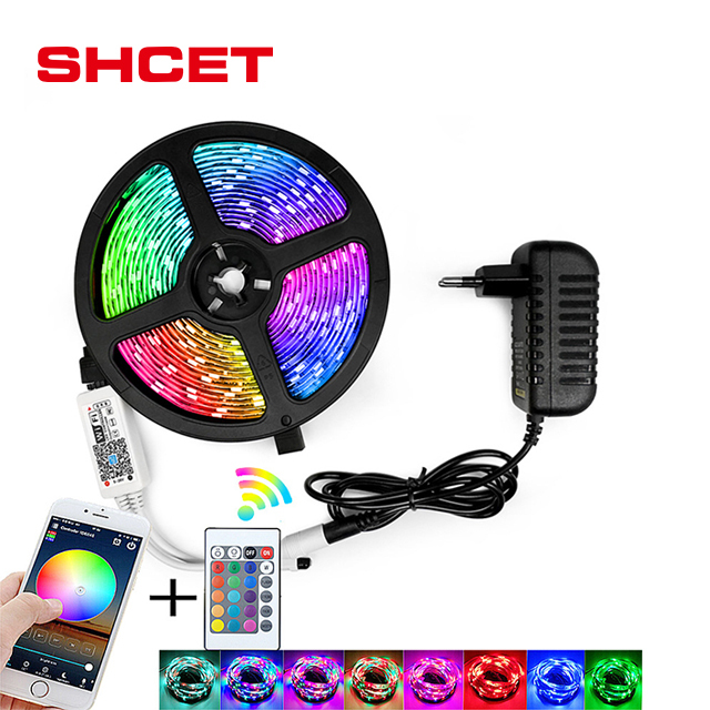 2024 New Smart App Wifi Wireless Control Flexible Led Strip Light Rgb Tape Kit Set 30 60 Led 2835 5050 SMD DC 12v 24v 5m Price
