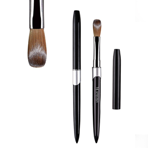 Pinceau à ongles en acrylique Kolinsky avec manche en métal, poils de style Kolinsky pur, pinceau pour poudre acrylique pour ongles professionnels - Product Image 1