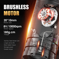 Ambition Torped 2.5-3.0-3.5mm Stroke Professionele Rotary Tattoo Pen Machine met 2400mAh S1 Plus Tattoo Polsband Batterij