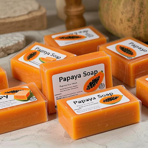 Vente en gros de savon à l'acide kojique à la papaye dissolvant de points noirs vitamine C anti-acné éclaircissement de la peau - Product Image 4