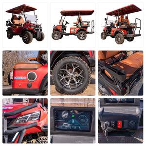 Voiturette de <span class=keywords><strong>golf</strong></span> compacte <span class=keywords><strong>4</strong></span> places, 3500 W haute puissance, charge rapide 5-7 heures, système intelligent embarqué, système audio stéréo, pour club - Product Image 5