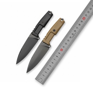 มีดโบวี่สแตนเลสคุณภาพสูง ER 0500 ปลายแหลมตรง สำหรับตั้งแคมป์กลางแจ้ง ใบมีด N690 ด้ามจับยาง ตัดได้ OEM - Product Image 6