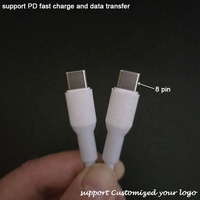 Cables de carga para teléfonos inteligentes PD de manualidades de moldeo por inyección más vendidos Cables USB tipo C a 8 pines
