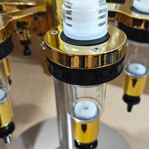 Color dorado 375ml diseño giratorio 6 botellas dispensador de Perfume tienda completa estante de exhibición de Perfume con distribuidor de 6 cabezales de bomba - Product Image 4