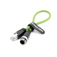 Topk — câble ethernet Cat6 M12 8 broches vers RJ45, sets de câbles femelles à monter pour Signal 6A, pour Extension droites Cat6