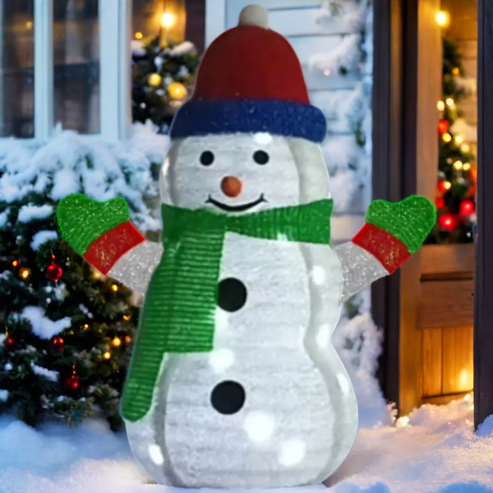 24 "USB 8-chức năng hẹn giờ điều khiển từ xa 33 cái LED ánh sáng trắng thoải mái nhung Snowman